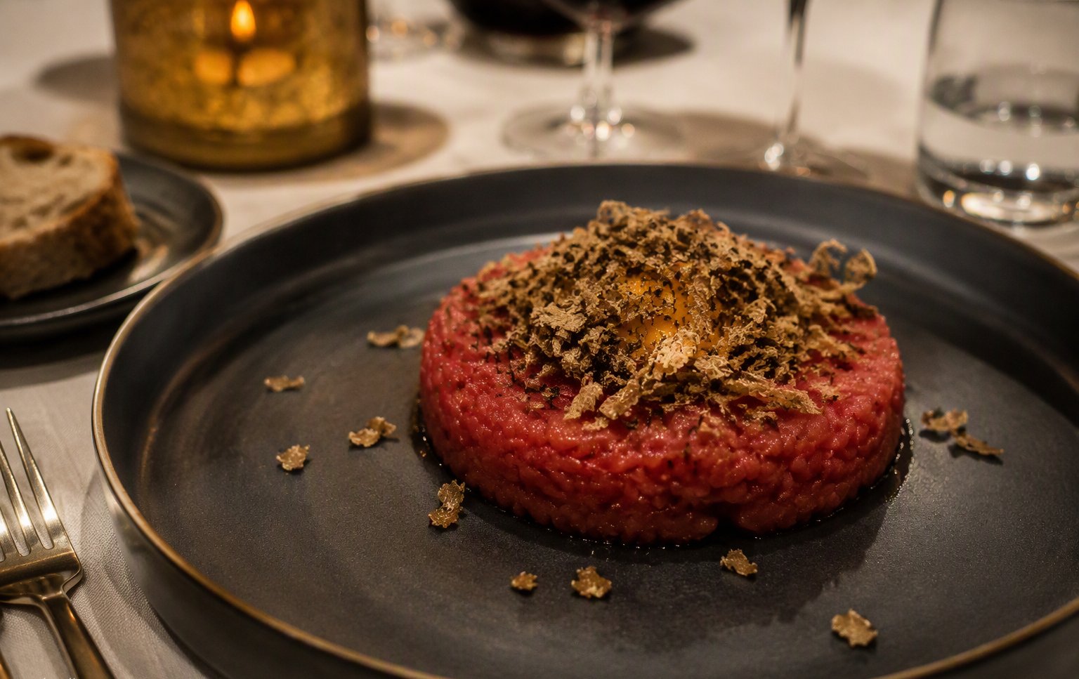La tartare di manzo con tartufo
